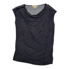 Blusa Michael Kors escote drapeado morada