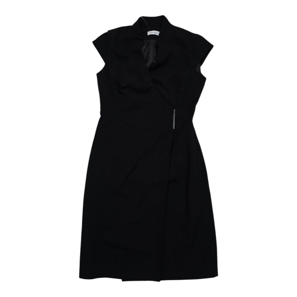 Vestido Calvin Klein Negro Cruzado Elegante Formal Mujer Talla 4