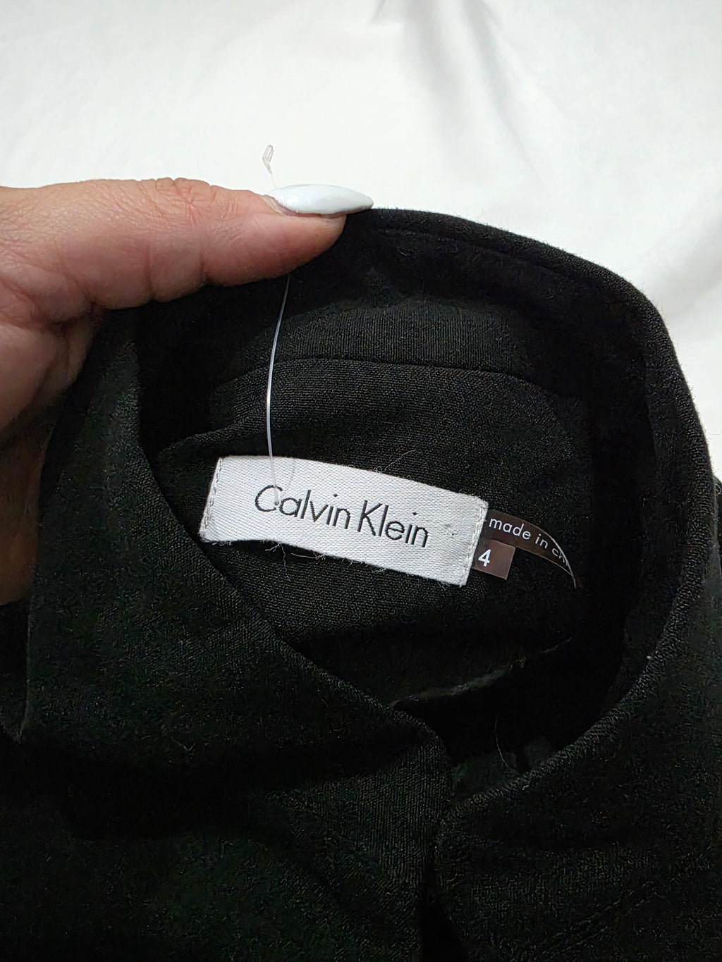 Vestido Calvin Klein Negro Cruzado Elegante Formal Mujer Talla 4