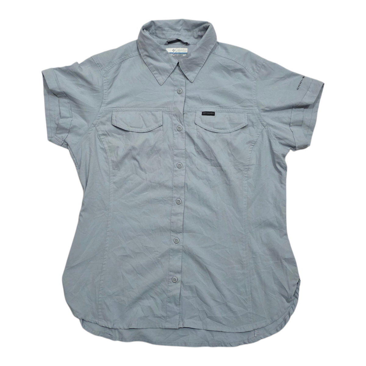 Camisa Columbia Omnishade de Mujer azul claro manga corta
