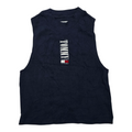 Playera Tommy Hilfiger crop Top de Mujer azul marino sin mangas