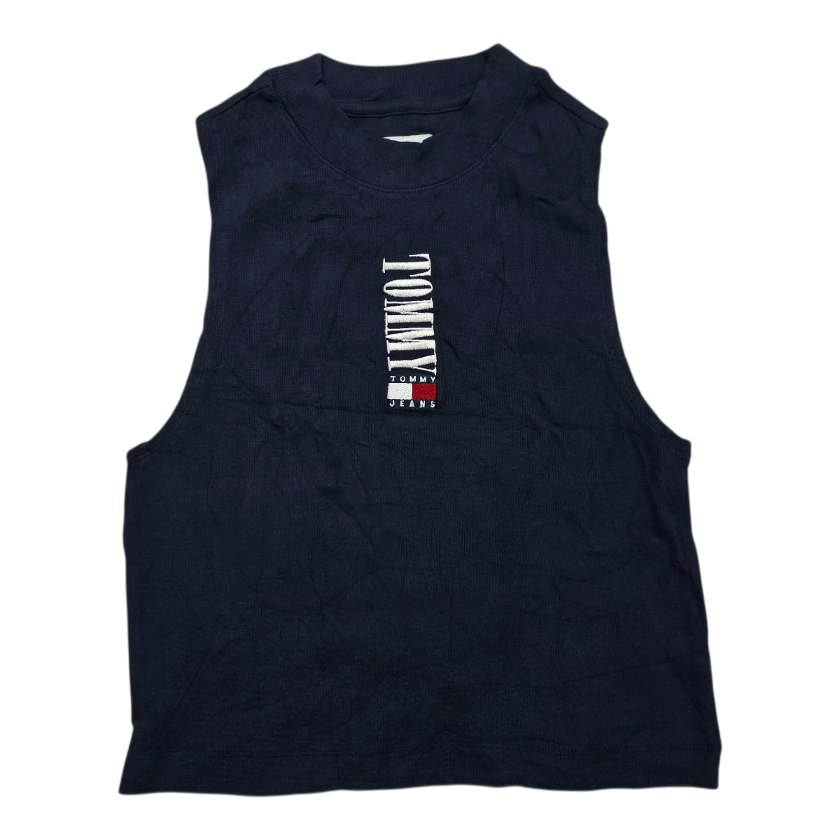 Playera Tommy Hilfiger crop Top de Mujer azul marino sin mangas