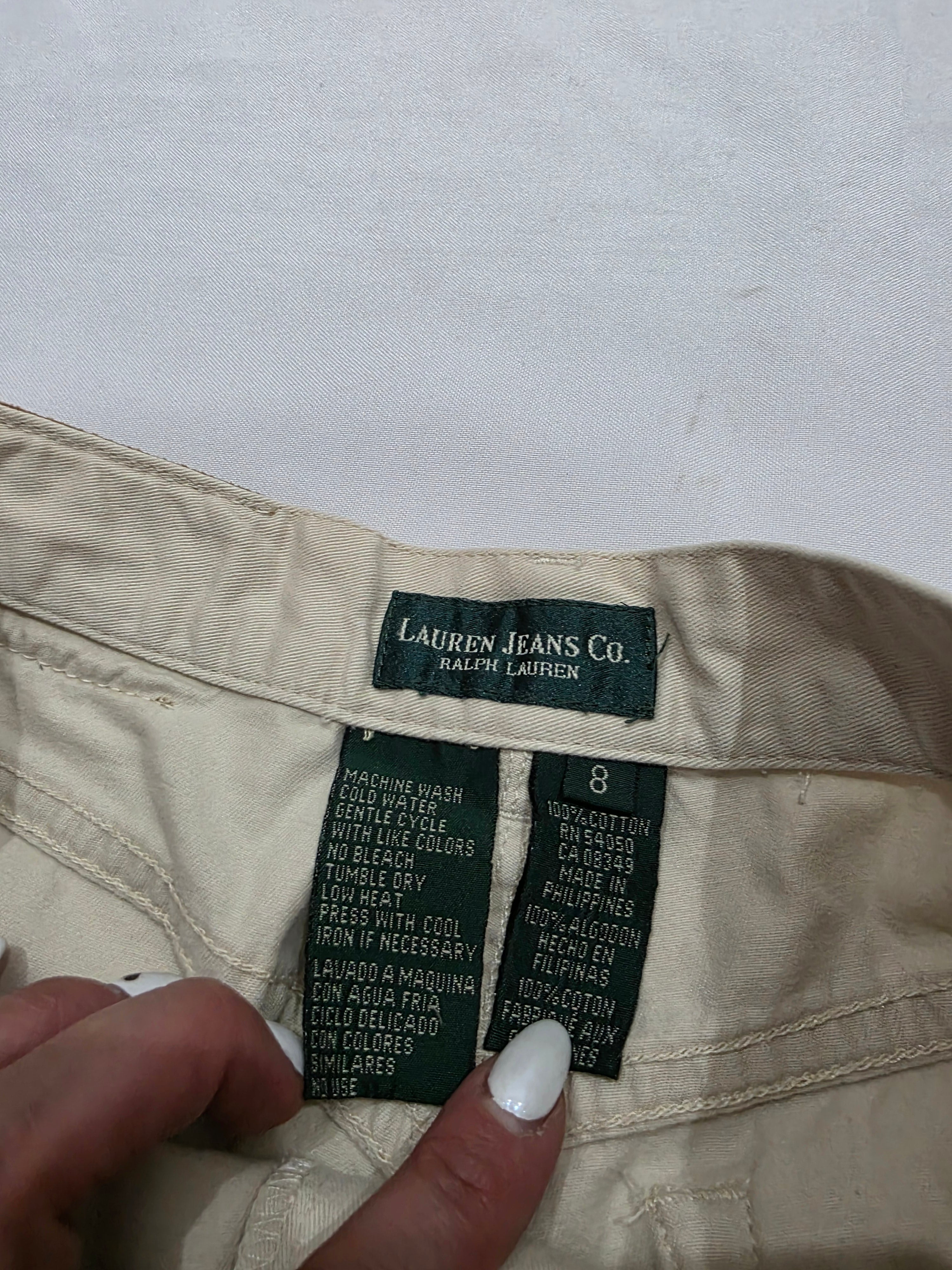 Bermuda Ralph Lauren de Mujrr talla 8 cafe claro