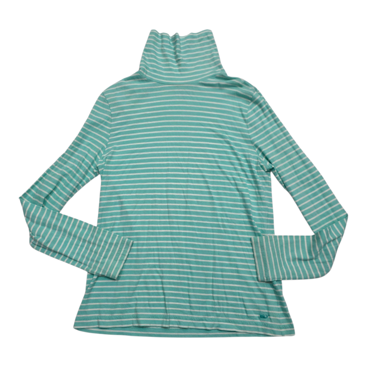Playera Vineyard Vines turtle neck rayas color menta