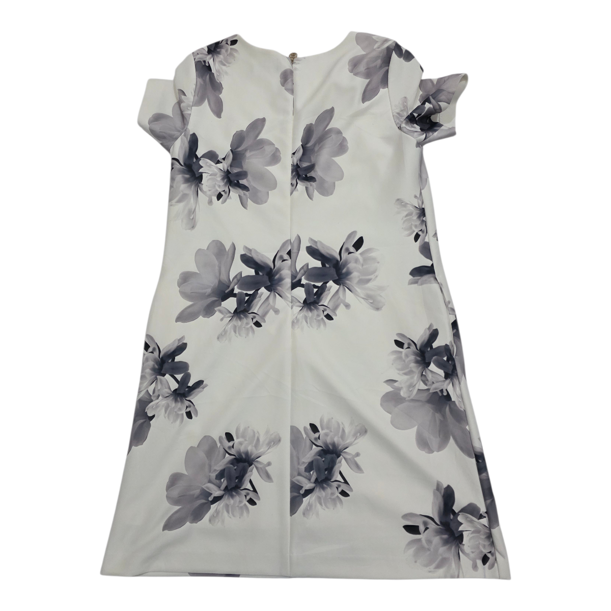 Vestido Tommy Hilfiger blanco con flores grises manga corta