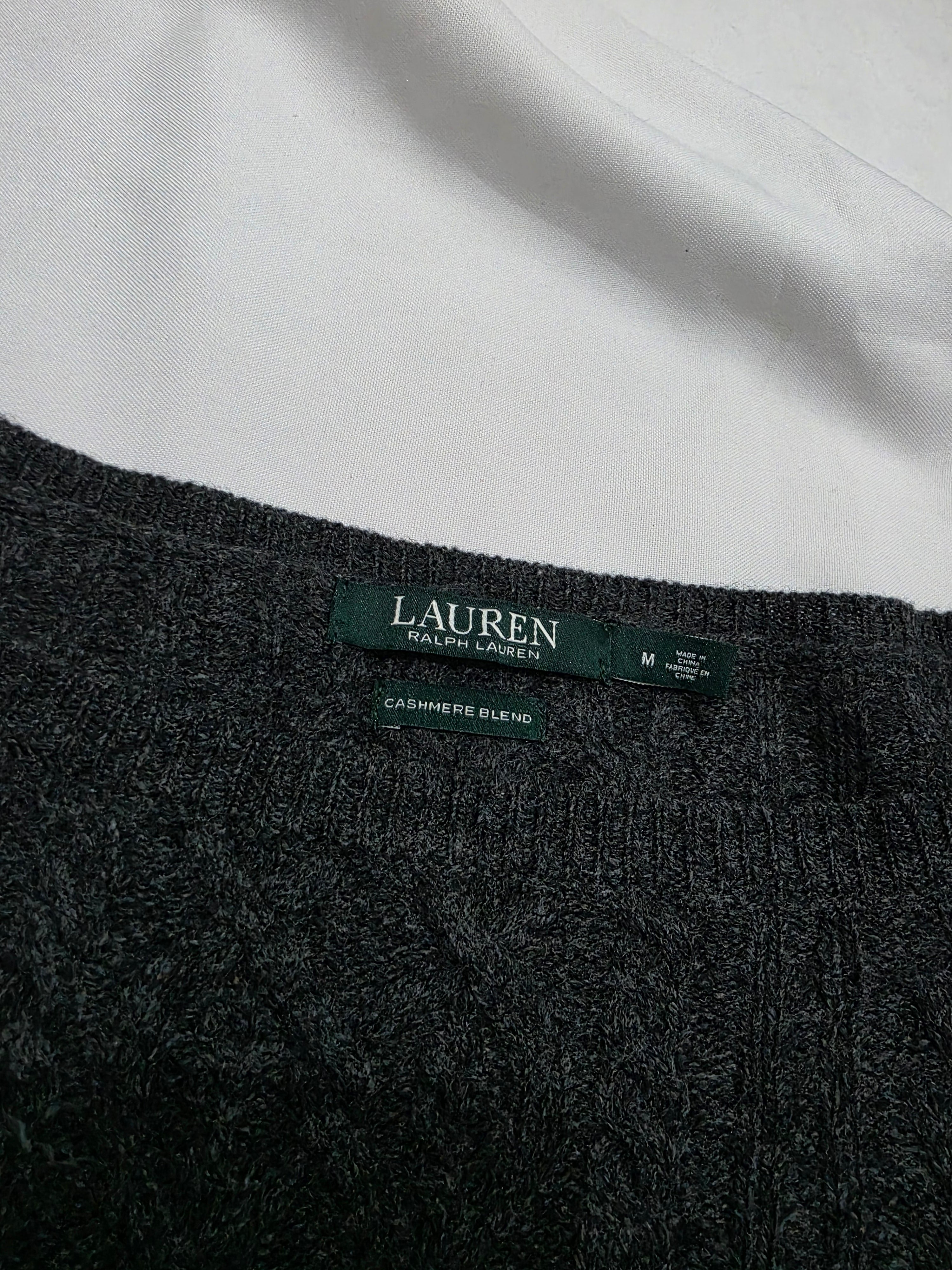Sueter Cashmere blend color gris oscuro de Mujer