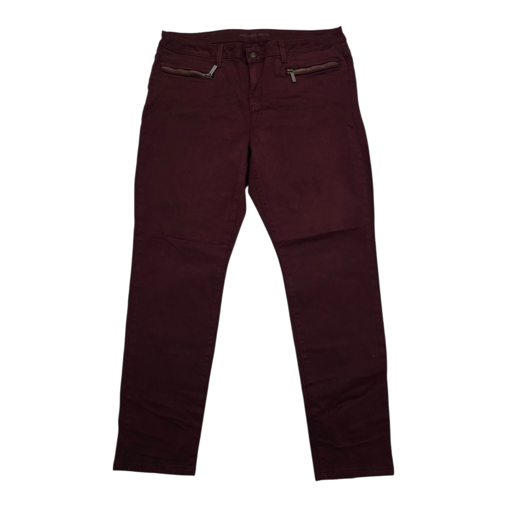 Pantalon Michael Kors talla 14 Skinny color vino