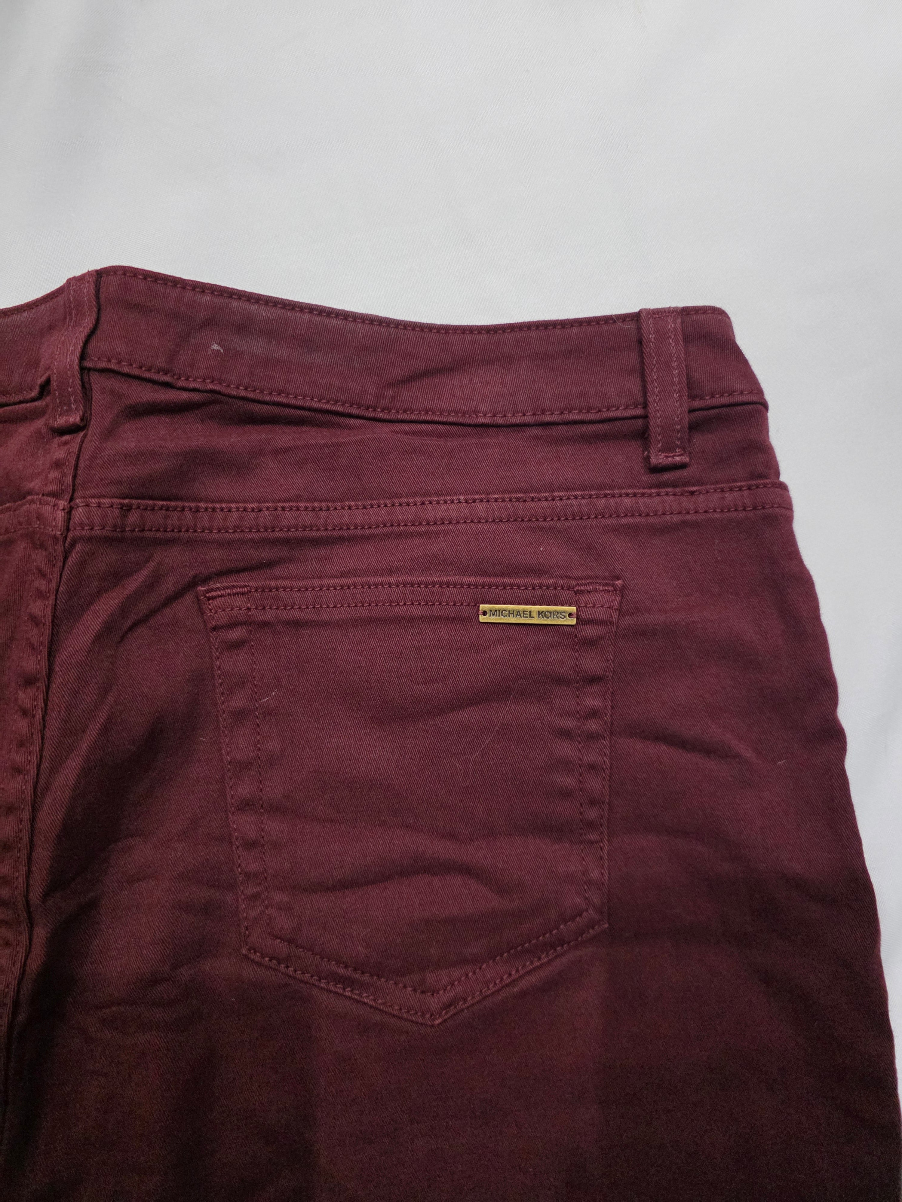 Pantalon Michael Kors talla 14 Skinny color vino