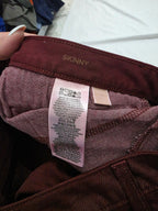 Pantalon Michael Kors talla 14 Skinny color vino