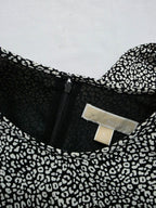 Vestido Michael Kors animal print negro/blanco