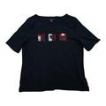 Playera Tommy Hilfiger manga corta con lentejuelas