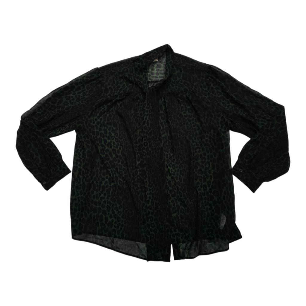Blusa Michael Kors verde animal print