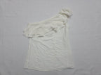 Blusa Michael Kors Blanca Un Hombro con Olan Elegante Mujer