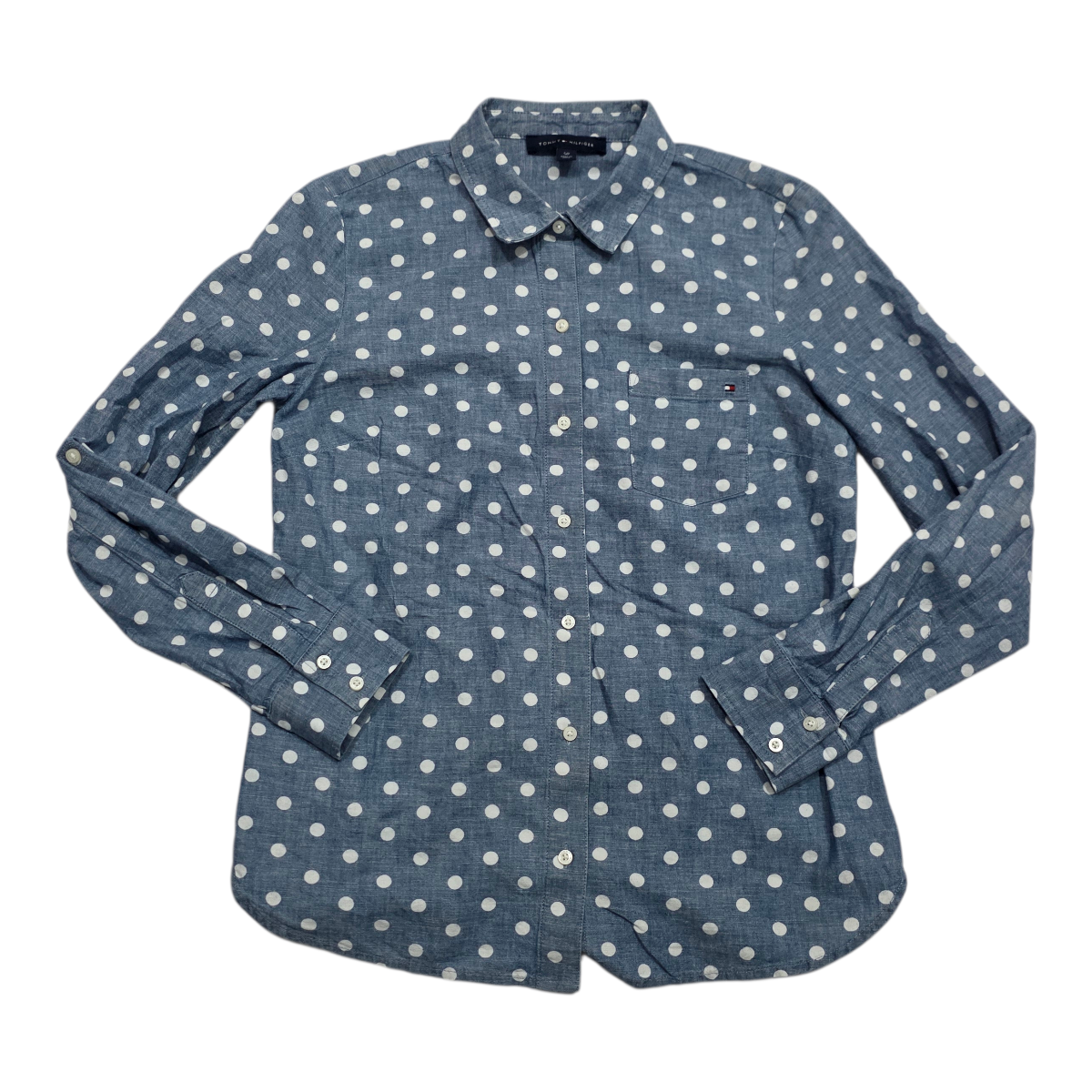 Camisa Tommy Hilfiger de Mujer azul con lunares