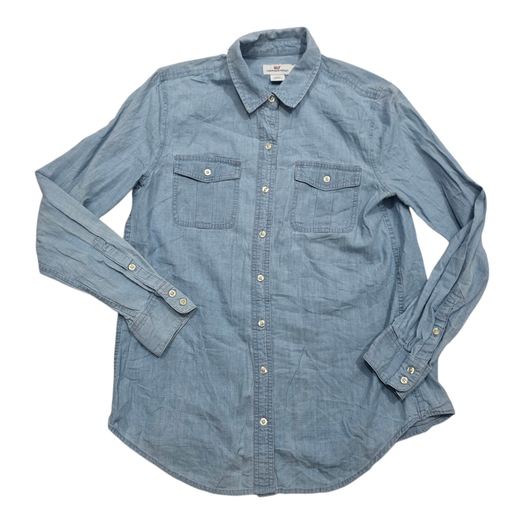 Camisa Vineyard Vines de mezclilla clara de Mujer