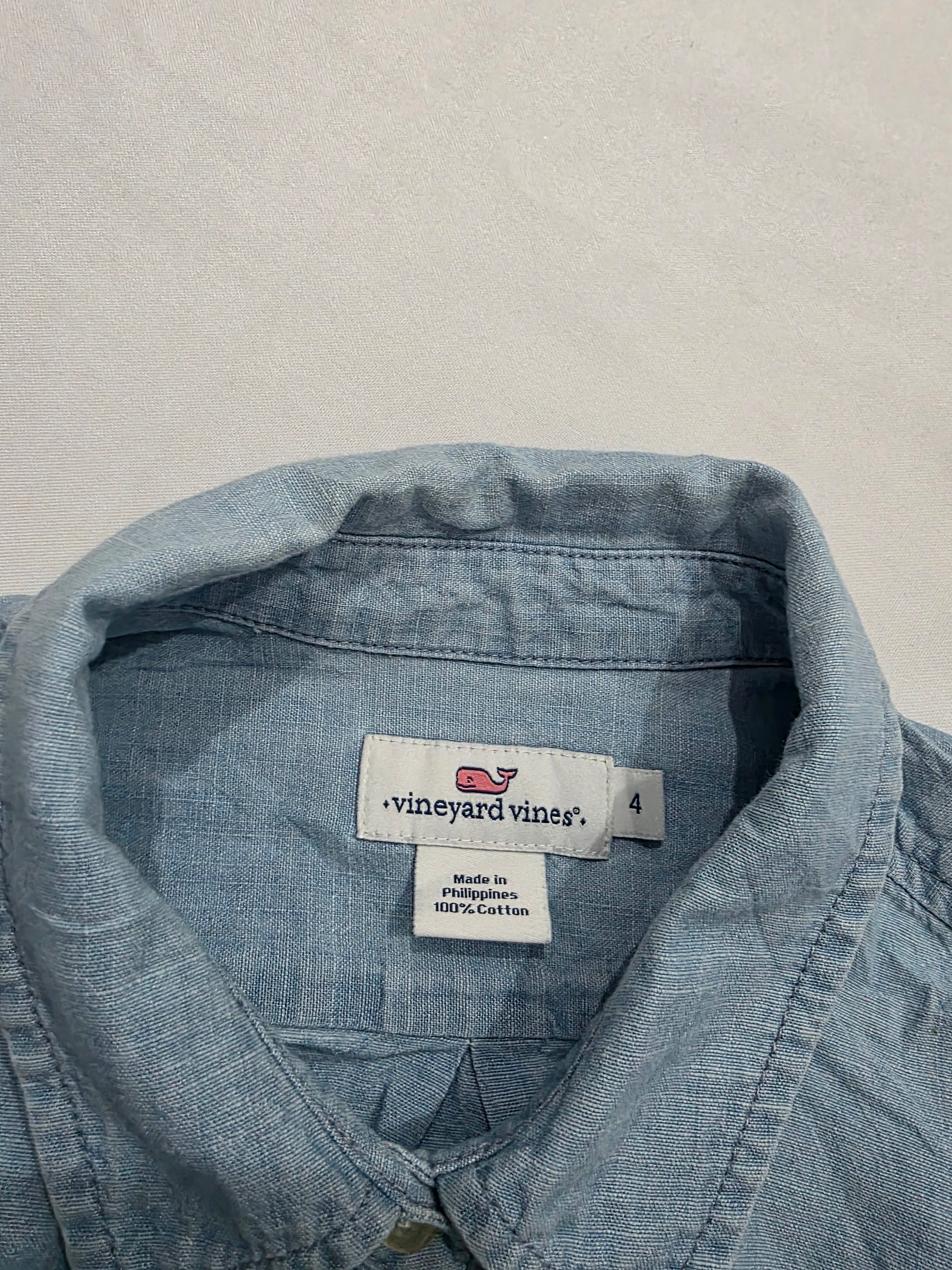 Camisa Vineyard Vines de mezclilla clara de Mujer