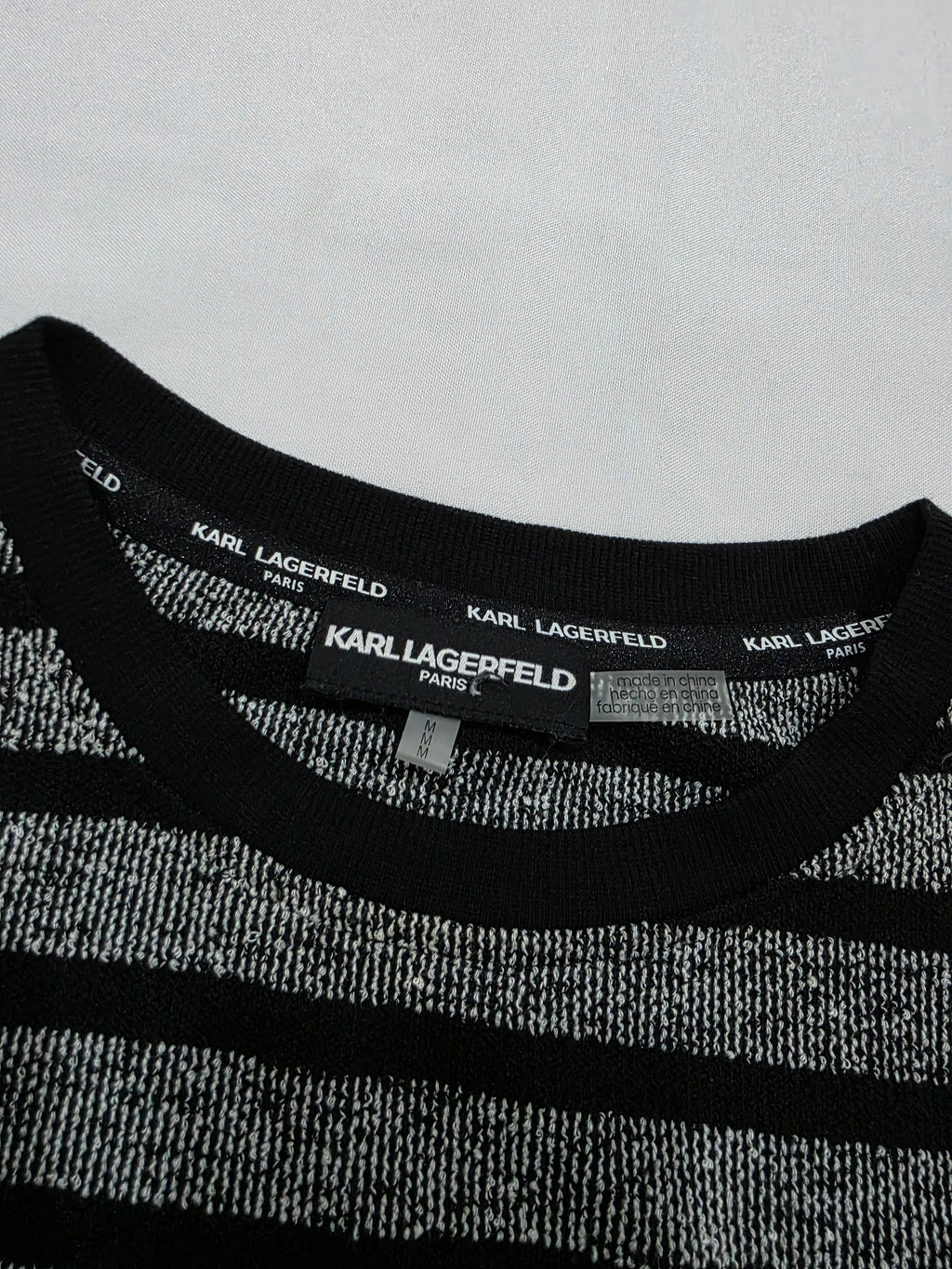 Blusa Karl Lagerfeld de Mujer manga larga gris/negro rayada