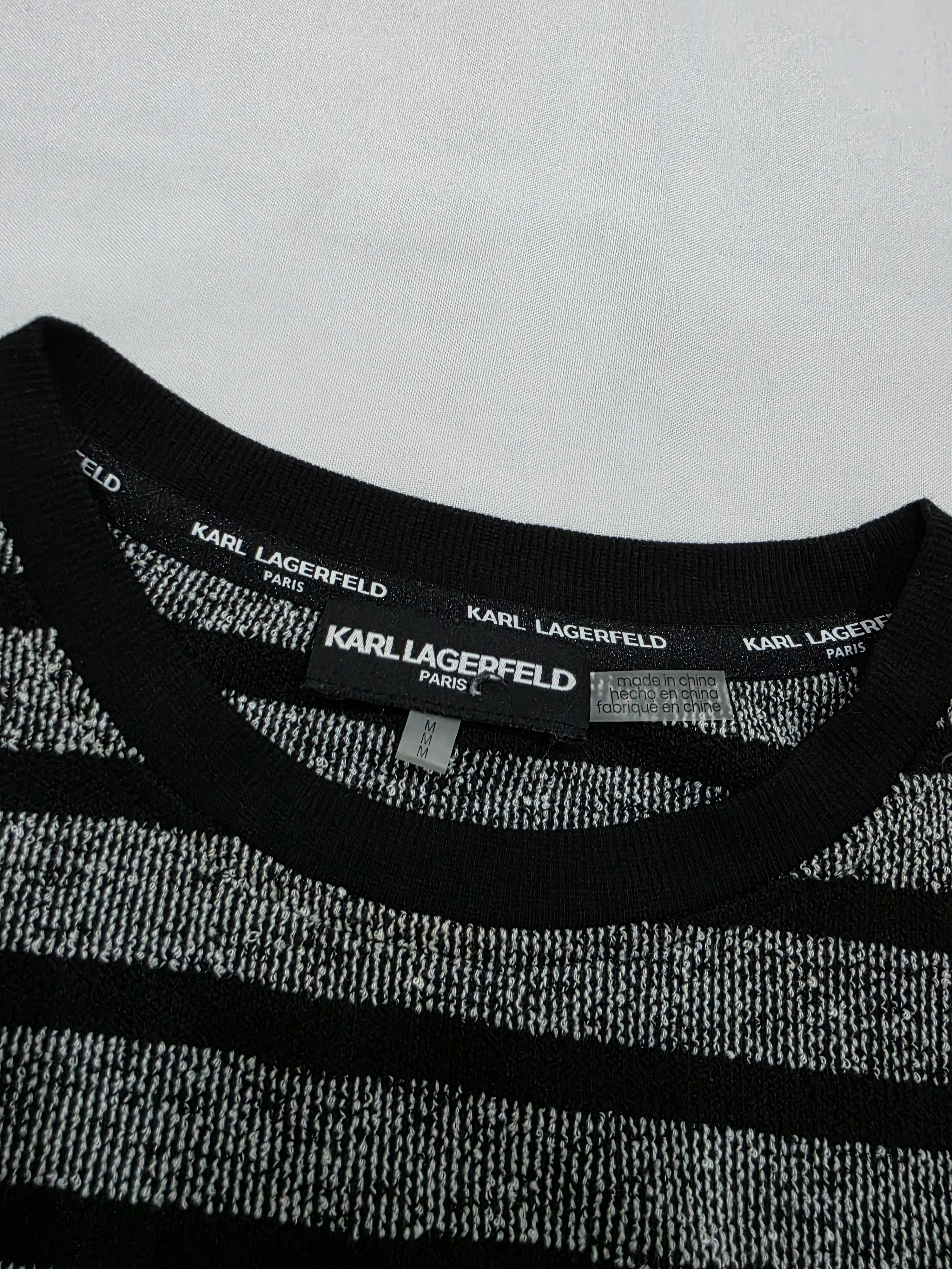 Blusa Karl Lagerfeld de Mujer manga larga gris/negro rayada