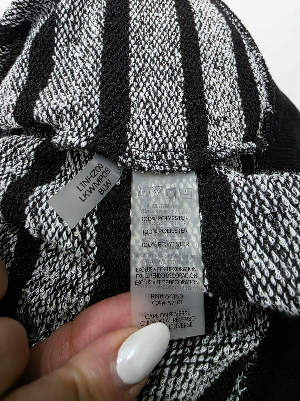 Blusa Karl Lagerfeld de Mujer manga larga gris/negro rayada