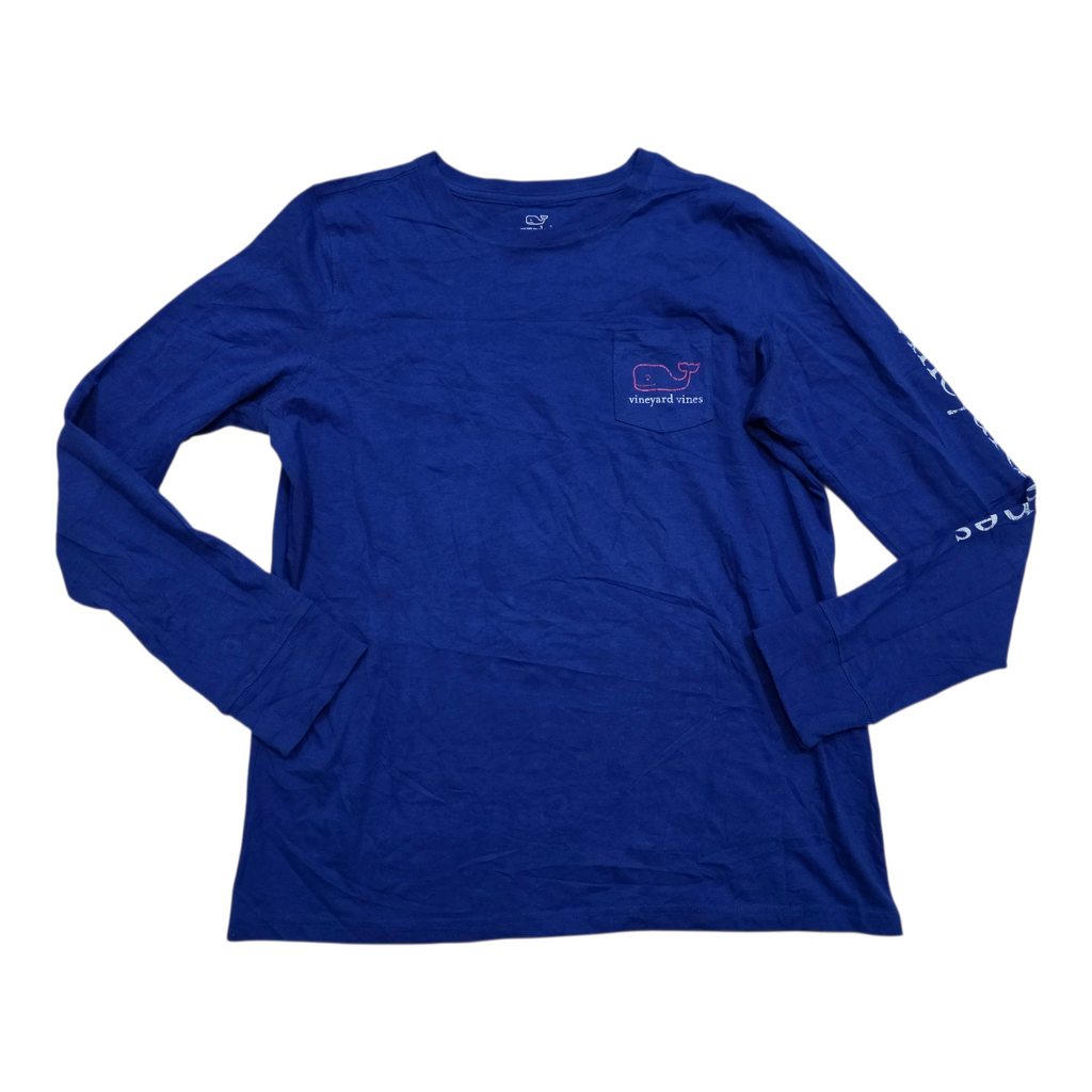 Playera Vineyard Vines azul marino de Mujer Mediana manga larga