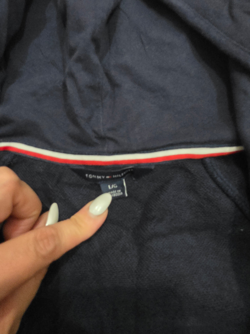 Sudadera corta Tommy Hilfiger azul marino con cierre