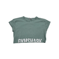 Playera Crop Top Gymshark de Mujer color verde manga corta