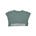 Playera Crop Top Gymshark de Mujer color verde manga corta