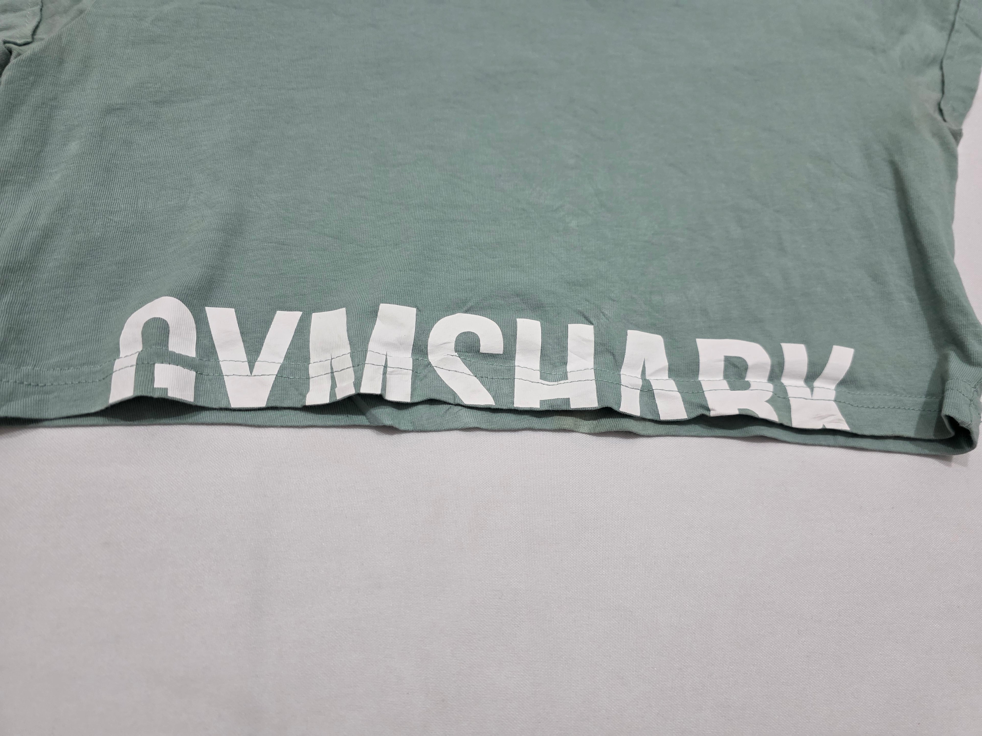 Playera Crop Top Gymshark de Mujer color verde manga corta