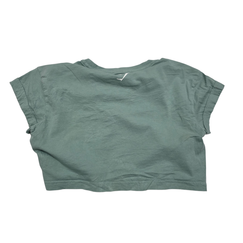 Playera Crop Top Gymshark de Mujer color verde manga corta