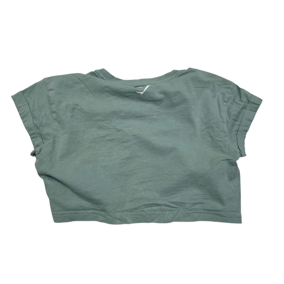 Playera Crop Top Gymshark de Mujer color verde manga corta