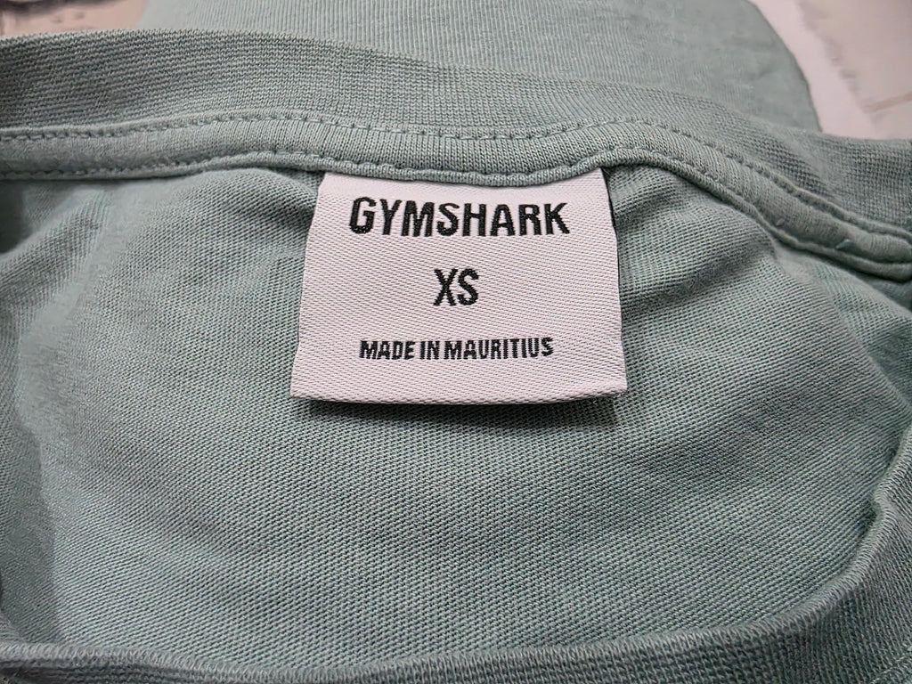 Playera Crop Top Gymshark de Mujer color verde manga corta