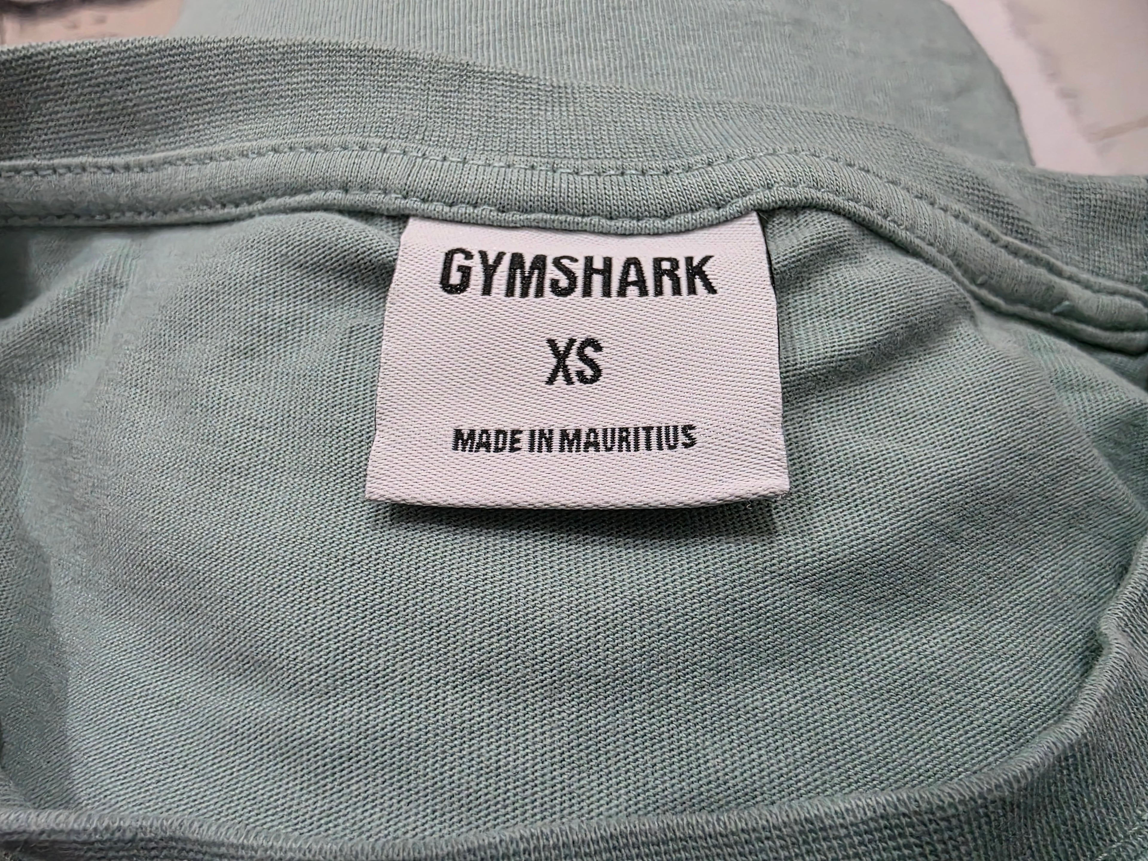 Playera Crop Top Gymshark de Mujer color verde manga corta