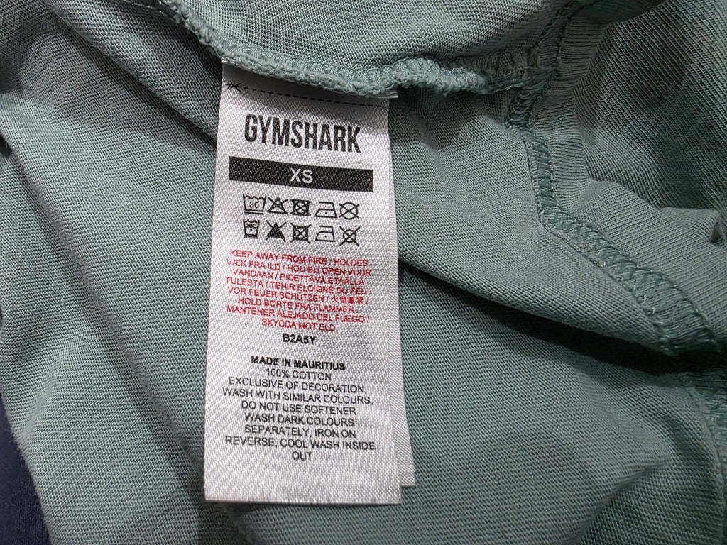 Playera Crop Top Gymshark de Mujer color verde manga corta