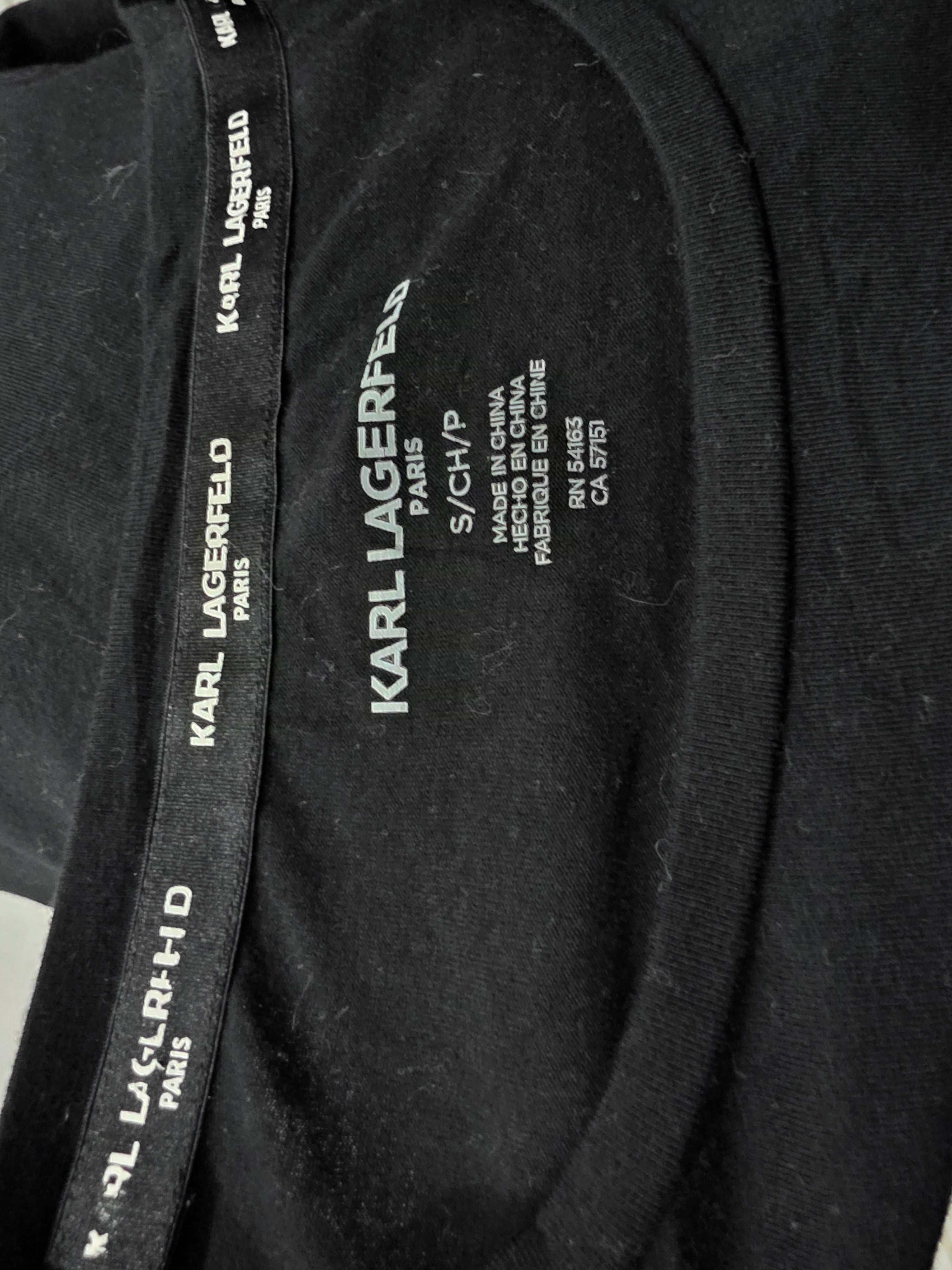 Playera Karl Lagerfeld de Mujer manga corta color negro