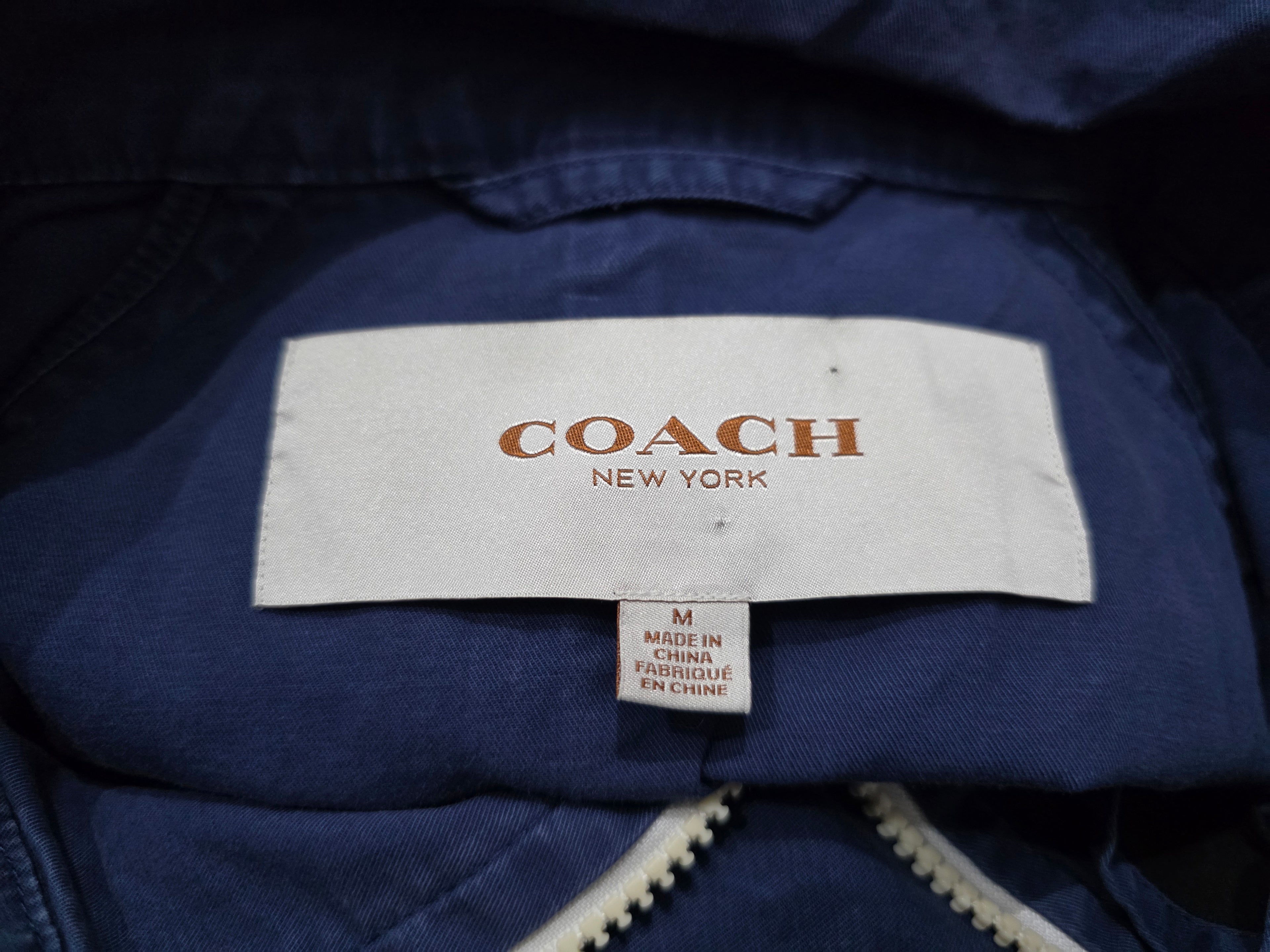 Chamarra ligera Coach de Mujrr Mediana azul acero