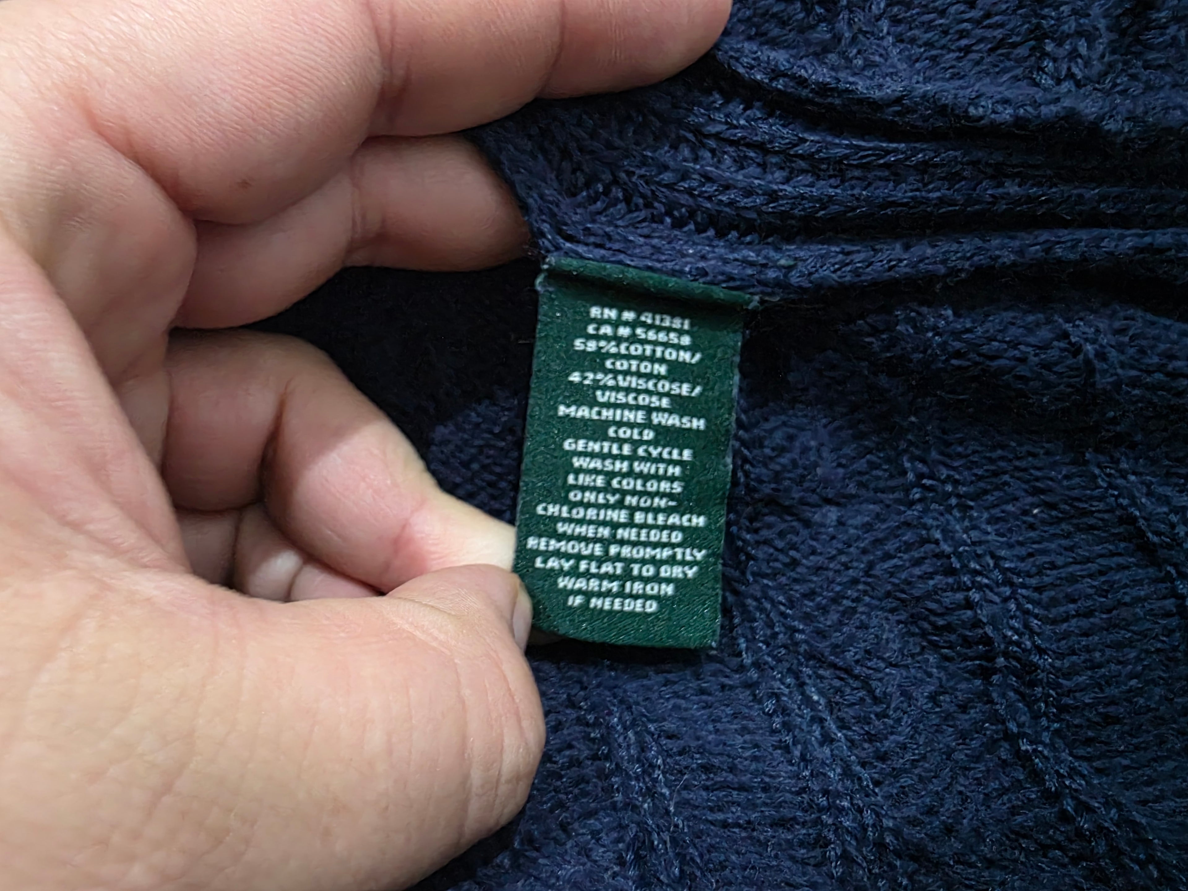 Sueter Ralph Lauren de viscose azul oscuro
