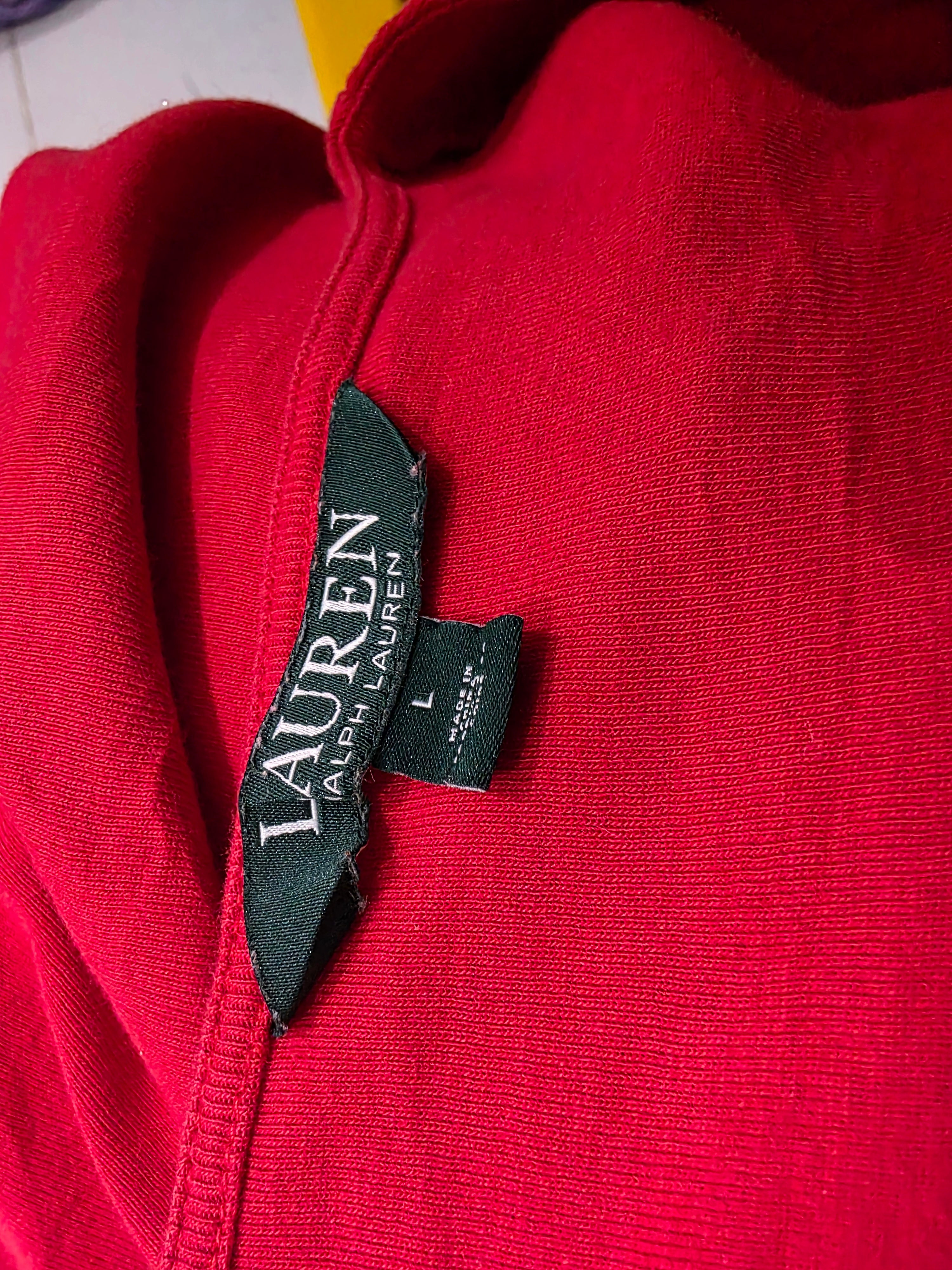 Playera Ralph lauren manga corta color rojo