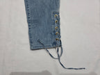 Pantalon Michael Kors talla 14 con cordones de mezclilla clara