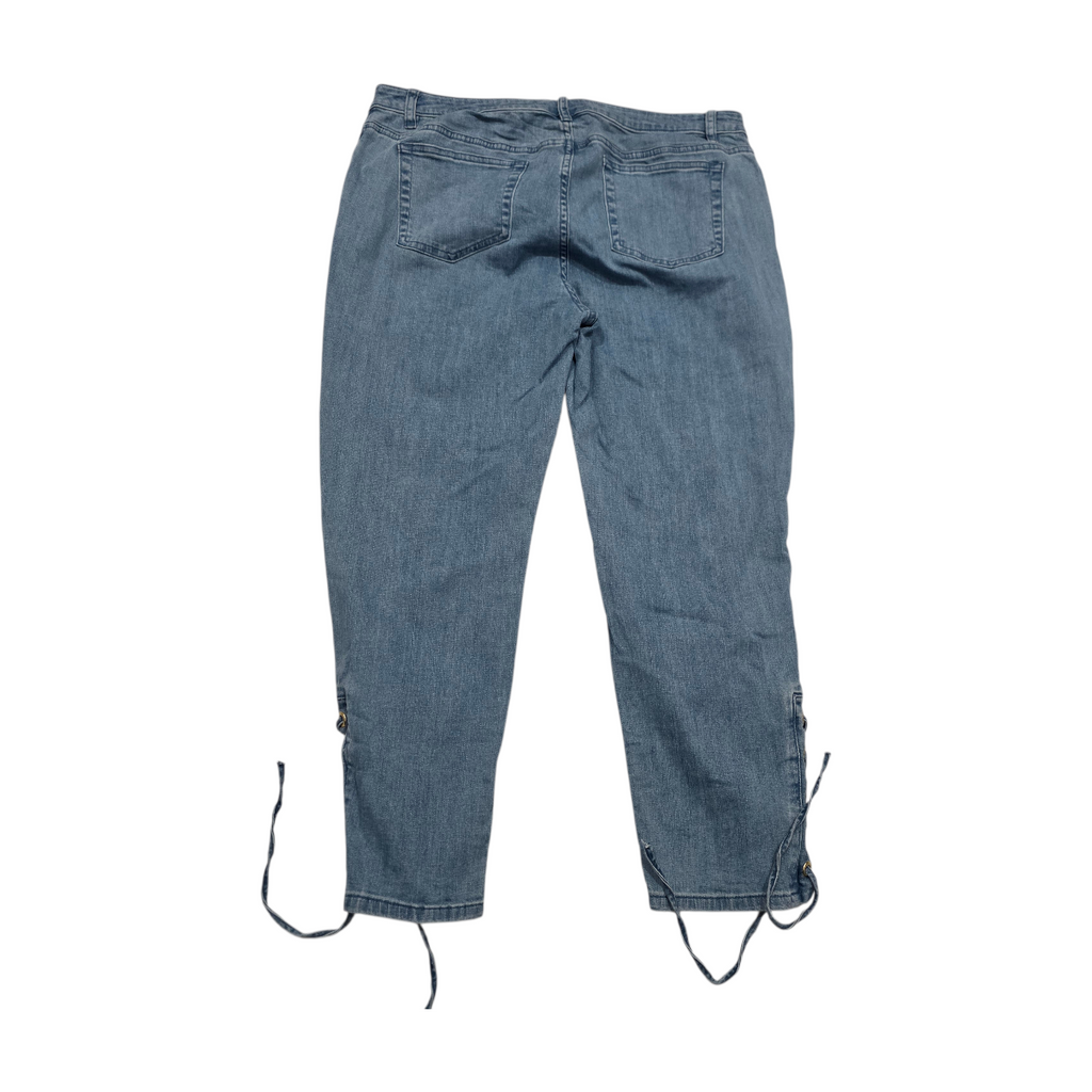 Pantalon Michael Kors talla 14 con cordones de mezclilla clara