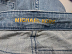 Pantalon Michael Kors talla 14 con cordones de mezclilla clara