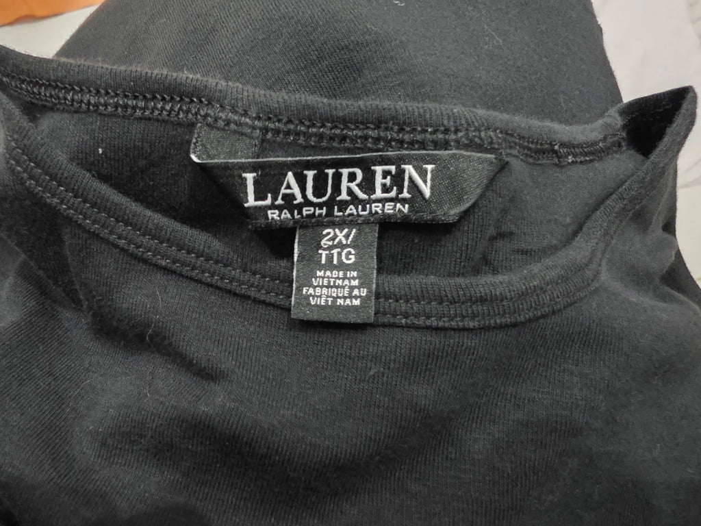 Playera Ralph lauren negra manga corta talla 2X