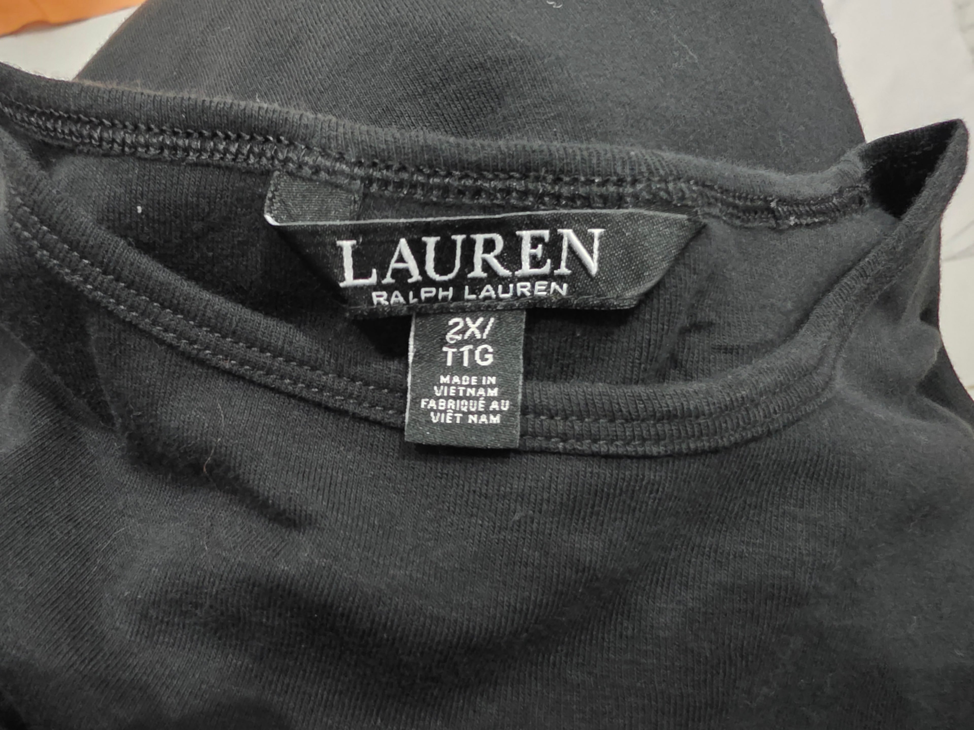 Playera Ralph lauren negra manga corta talla 2X