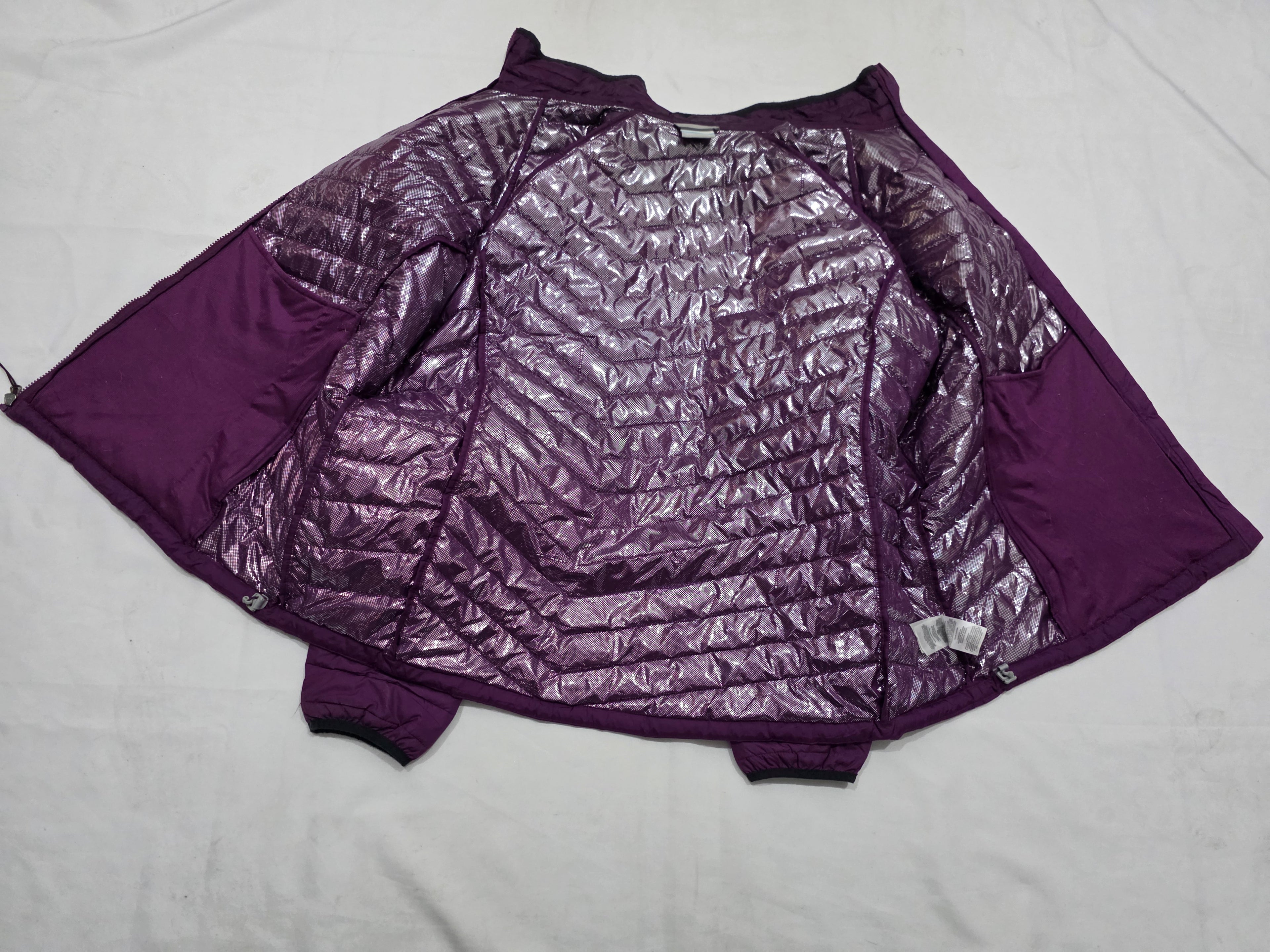 Chamarra Columbia Omniheat color morado de Mujer talla 3X