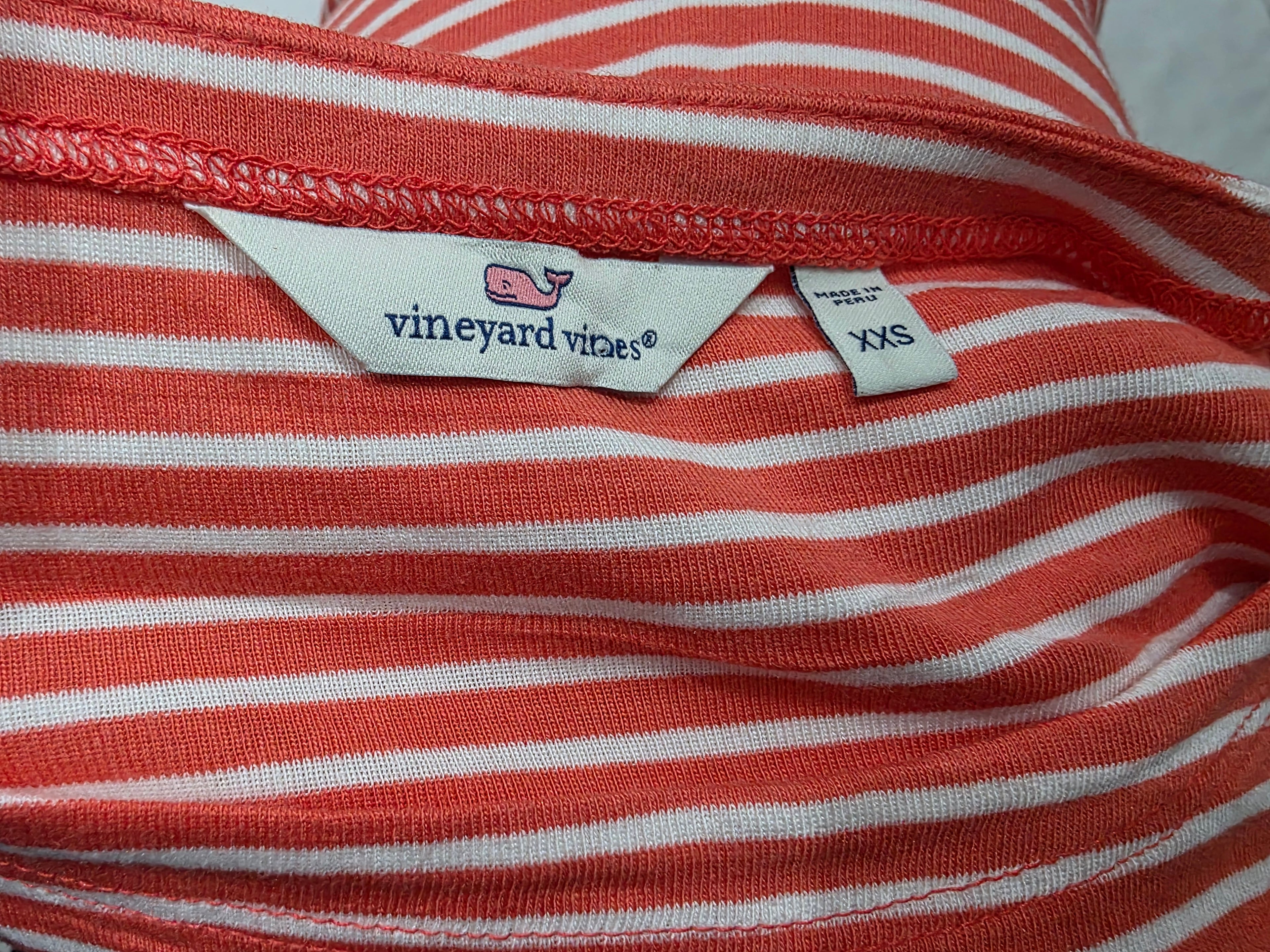 Playera Vineyard Vines XXS de Mujer color coral manga larga