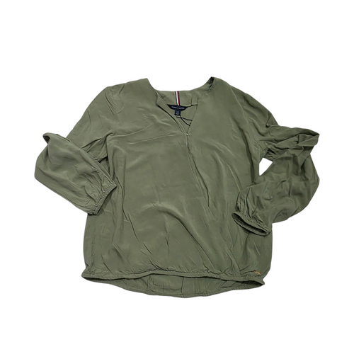 Blusa Tommy Hilfiger de Mujer talla Chica color verde manga larga