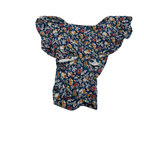 Blusa cruzada Ralph Lauren de Mujer azul floreada