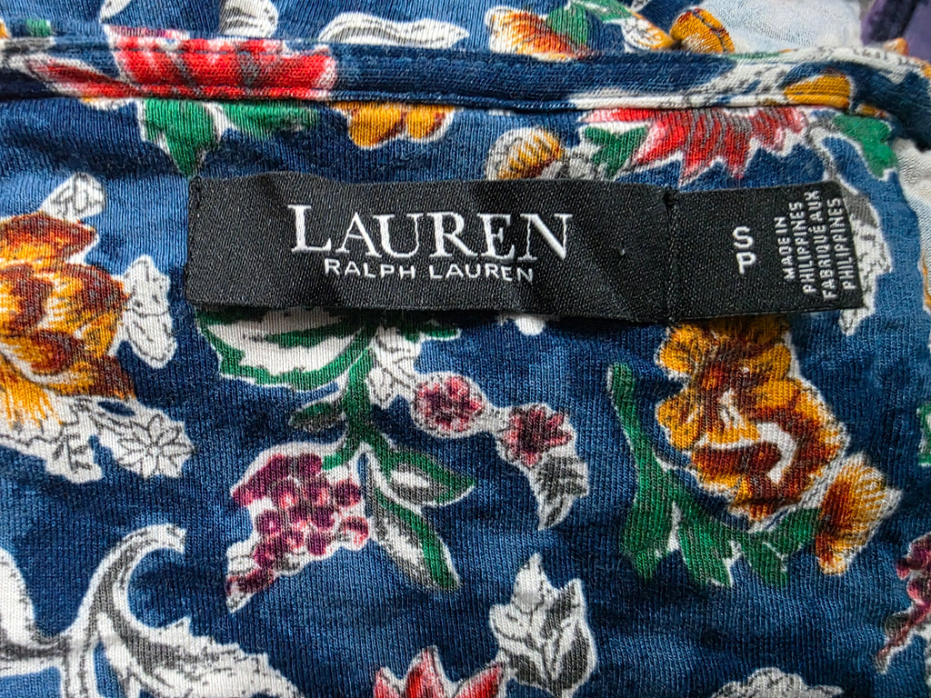 Blusa cruzada Ralph Lauren de Mujer azul floreada