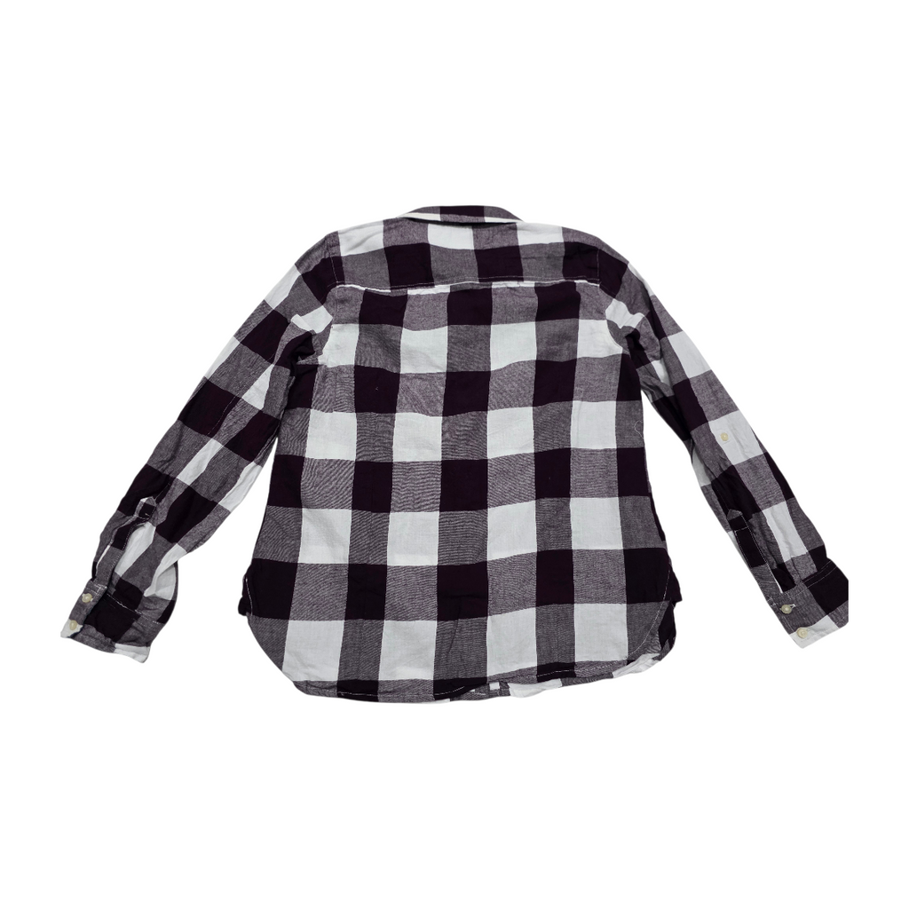Camisa Tommy Hilfiger de algodón de Mujer color vino/blanco
