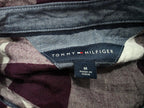 Camisa Tommy Hilfiger de algodón de Mujer color vino/blanco