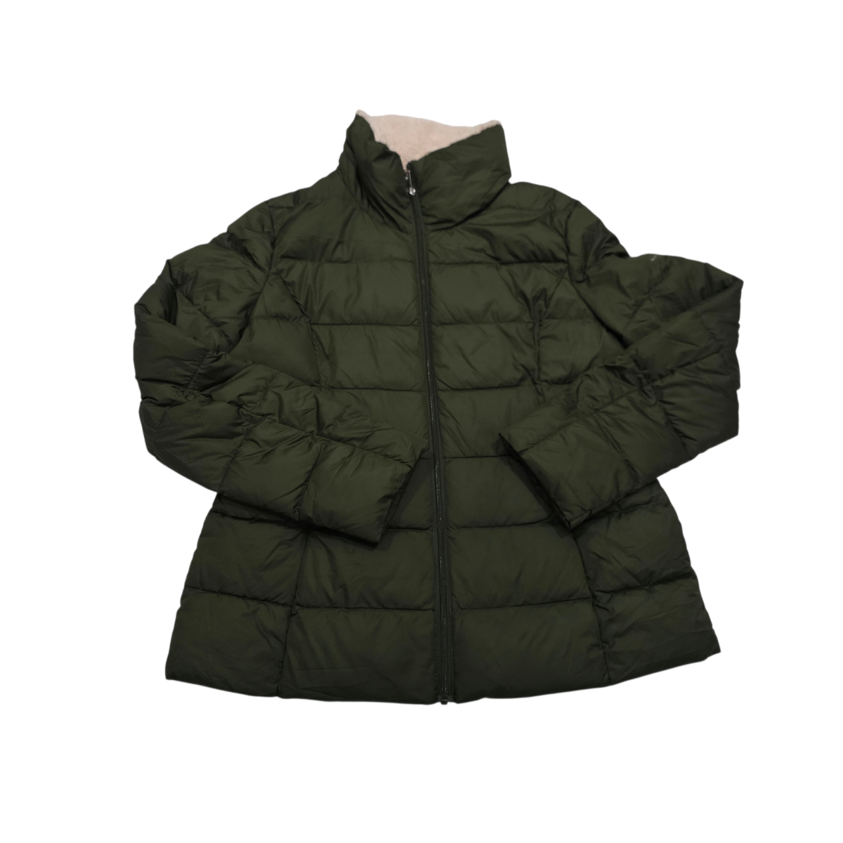 Chamarra Lauren Ralph Lauren Acolchada Verde Olivo con Interior Tipo Sherpa – Talla L